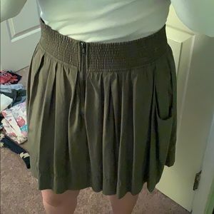 Military green skirt
